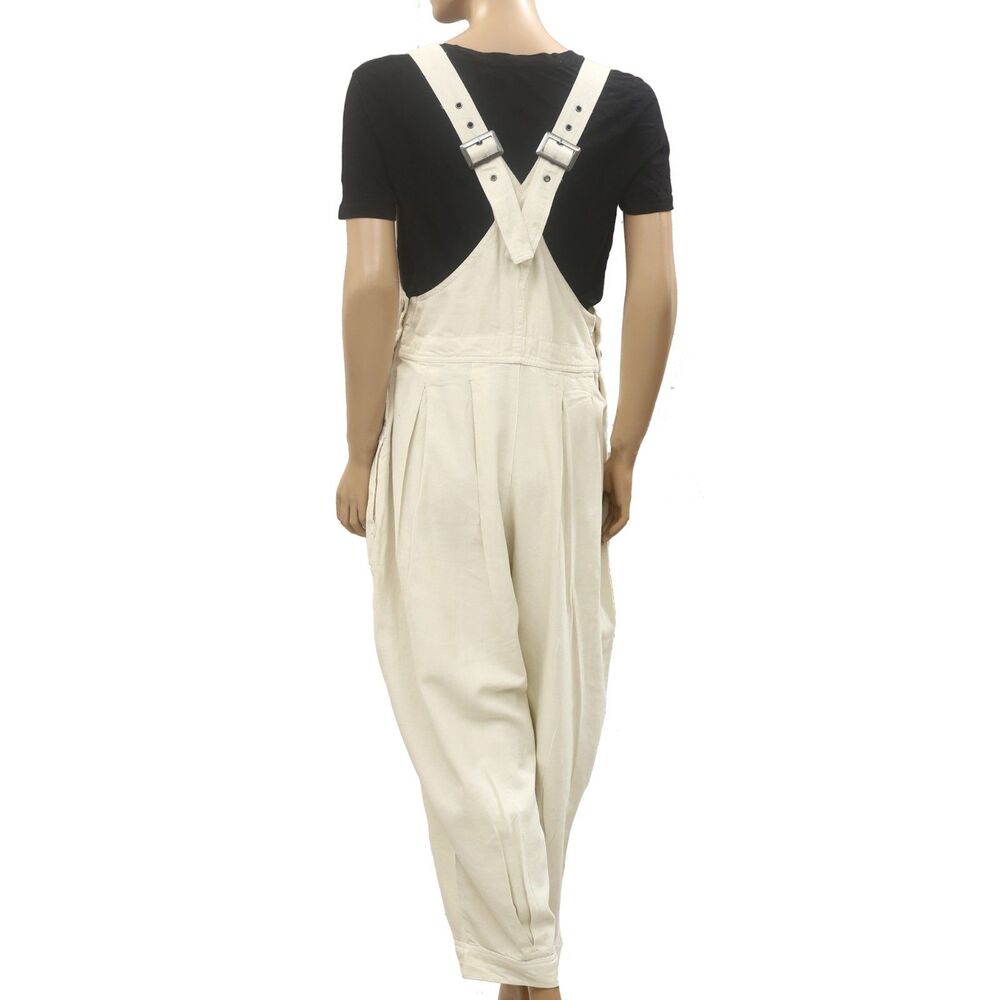 Free People We The Free Felix Tapered Overalls Jumpsuit Pinafore Solid XS 287220 - Picture 4 of 5